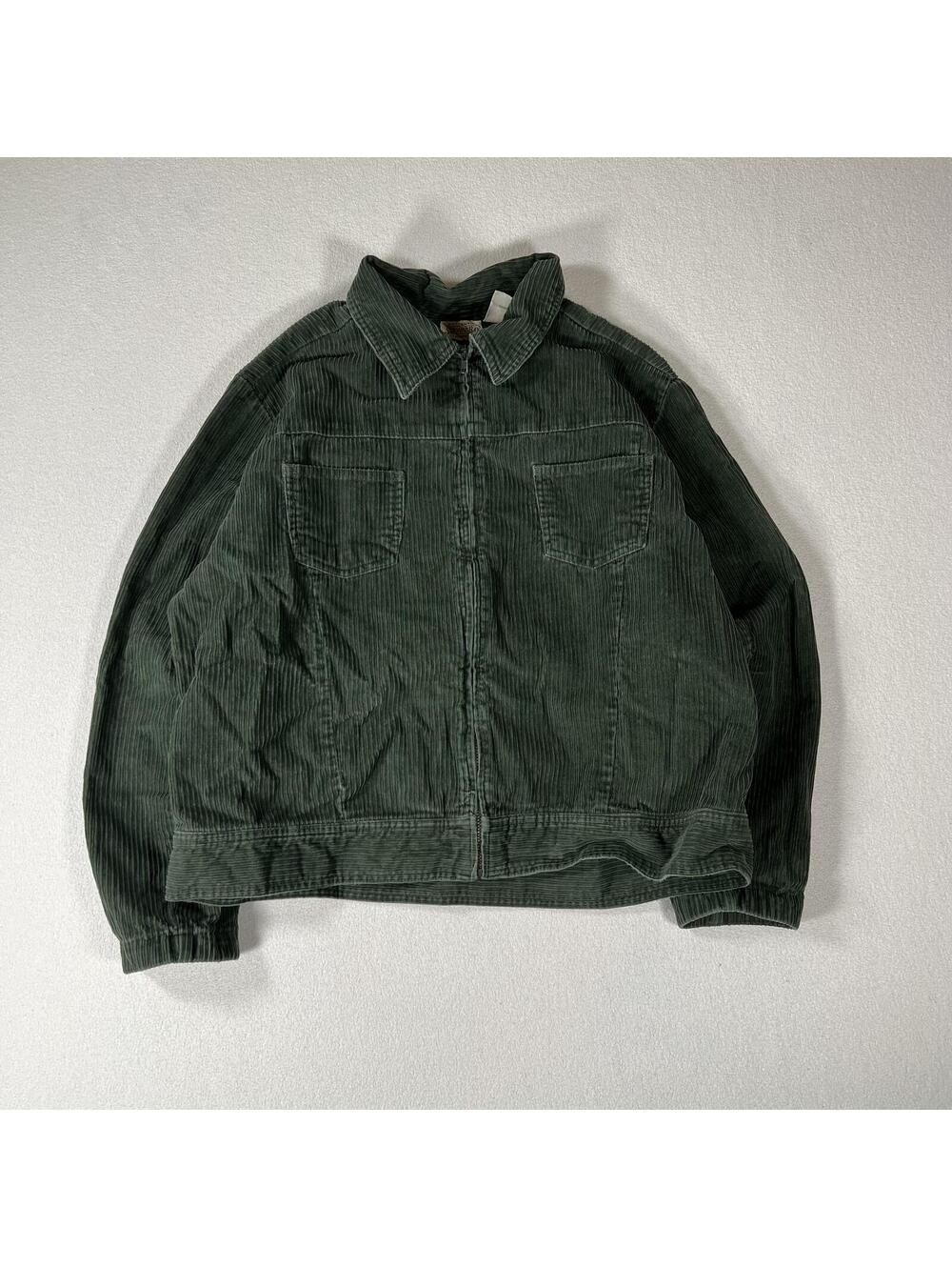 Vintage Saint Johns Bay Corduroy Zip Up Collared Jacket